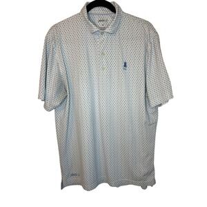 Johnnie-O Mens San Gabriel Country Club Golf Polo All Over‎ Print Size M
